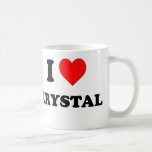I Love Krystal Coffee Mugs