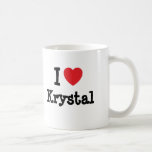 I love Krystal heart T-Shirt Coffee Mugs