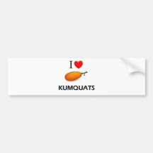I Love Kumquats Bumper Sticker