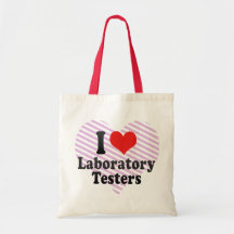I Love Laboratory Testers Canvas Bags