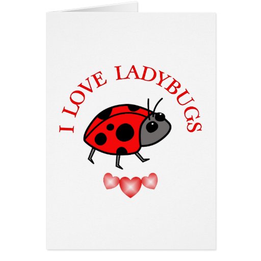 I Love Ladybugs Greeting Card