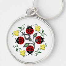 I Love Ladybugs Key Chain