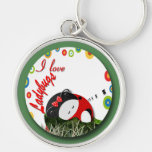 I Love Ladybugs Keychain