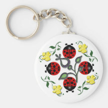 I Love Ladybugs Keychains