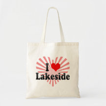 I Love Lakeside, United States Tote Bag