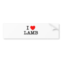 I Love Lamb Bumper Stickers