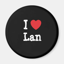 I love Lan heart T-Shirt Magnet