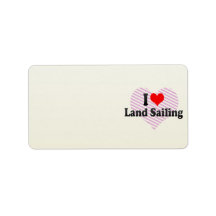 I love Land Sailing Address Label