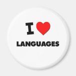 I Love Languages Refrigerator Magnet