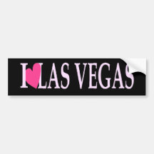 I LOVE Las Vegas (Pink Heart) Bumper Sticker!