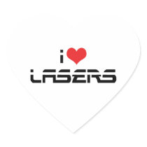I Love Lasers Sticker