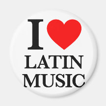 I Love Latin Music Fridge Magnets