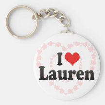 I Love Lauren Key Chain