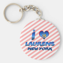 I love Laurens, New York Key Chain