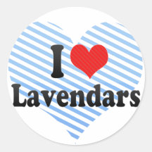 I Love Lavendars Round Stickers