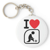I love lawn bowls key chain