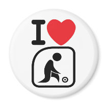 I love lawn bowls magnets