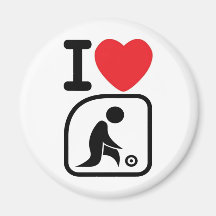 I love lawn bowls magnets