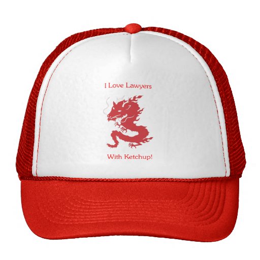 I Love Lawyers - With Ketchup! Mesh Hat