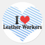 I Love Leather Workers Stickers