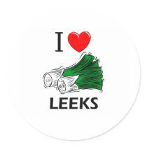 I Love Leeks stickers