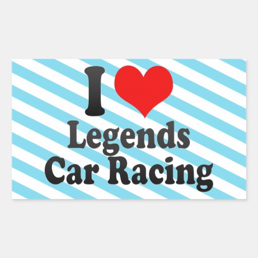 I love Legends Car Racing Rectangle Sticker