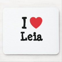 I love Leia heart T-Shirt Mouse Pad