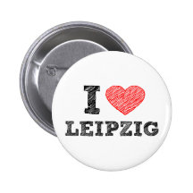 I-love-Leipzig Pinback Buttons