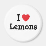 I love Lemons heart T-Shirt Refrigerator Magnet