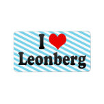 I Love Leonberg, Germany Personalized Address Label