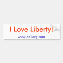 I Love Liberty! Bumper Bumper Sticker