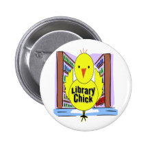 I Love Library Chicks Buttons