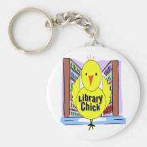 I Love Library Chicks Key Chain