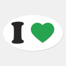 I LOVE LIBYA OVAL STICKER