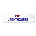 I Love Lighthouses bumper stickers