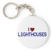 I Love Lighthouses Key Chains