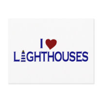 I Love Lighthouses Postcard
