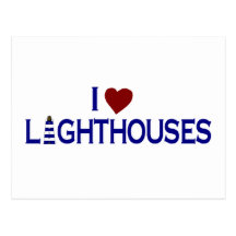I Love Lighthouses Postcard