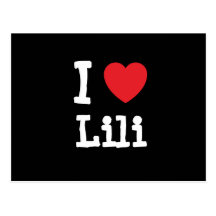I love Lili heart T-Shirt Post Card