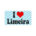 I Love Limeira, Brazil. Eu Amo O Limeira, Brazil Personalized Address Label