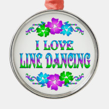 I LOVE LINE DANCING ORNAMENTS