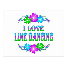 I LOVE LINE DANCING POST CARD