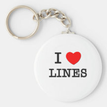 I Love Lines Key Chains
