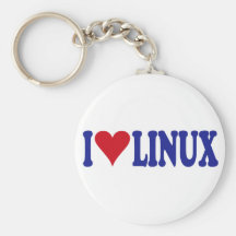 I Love Linux Keychains