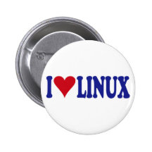 I Love Linux Pinback Buttons