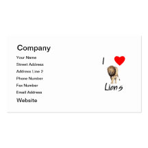 I Love Lions (2) Business Card