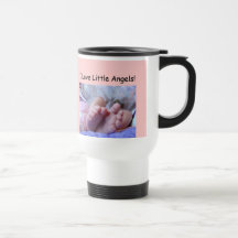 I Love Little Angels! Mugs Pink Baby Photo Mug