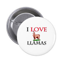 I Love Llamas Button
