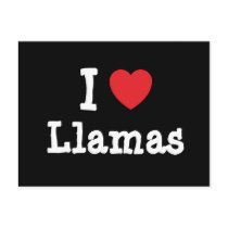 I love Llamas heart custom personalized