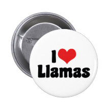 I Love Llamas Pin